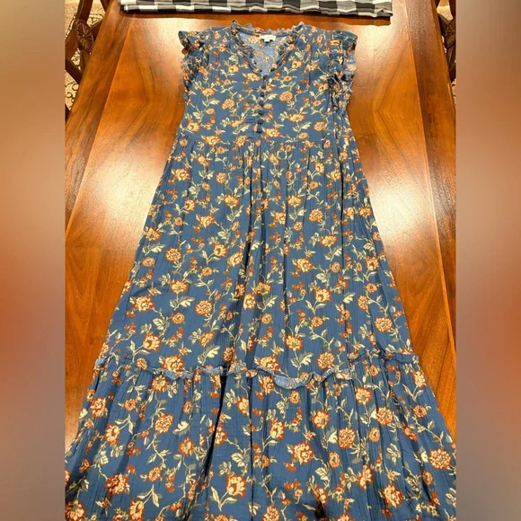 Wonderly Boho Floral Dress, ankle length, size S - Picture 4 of 7